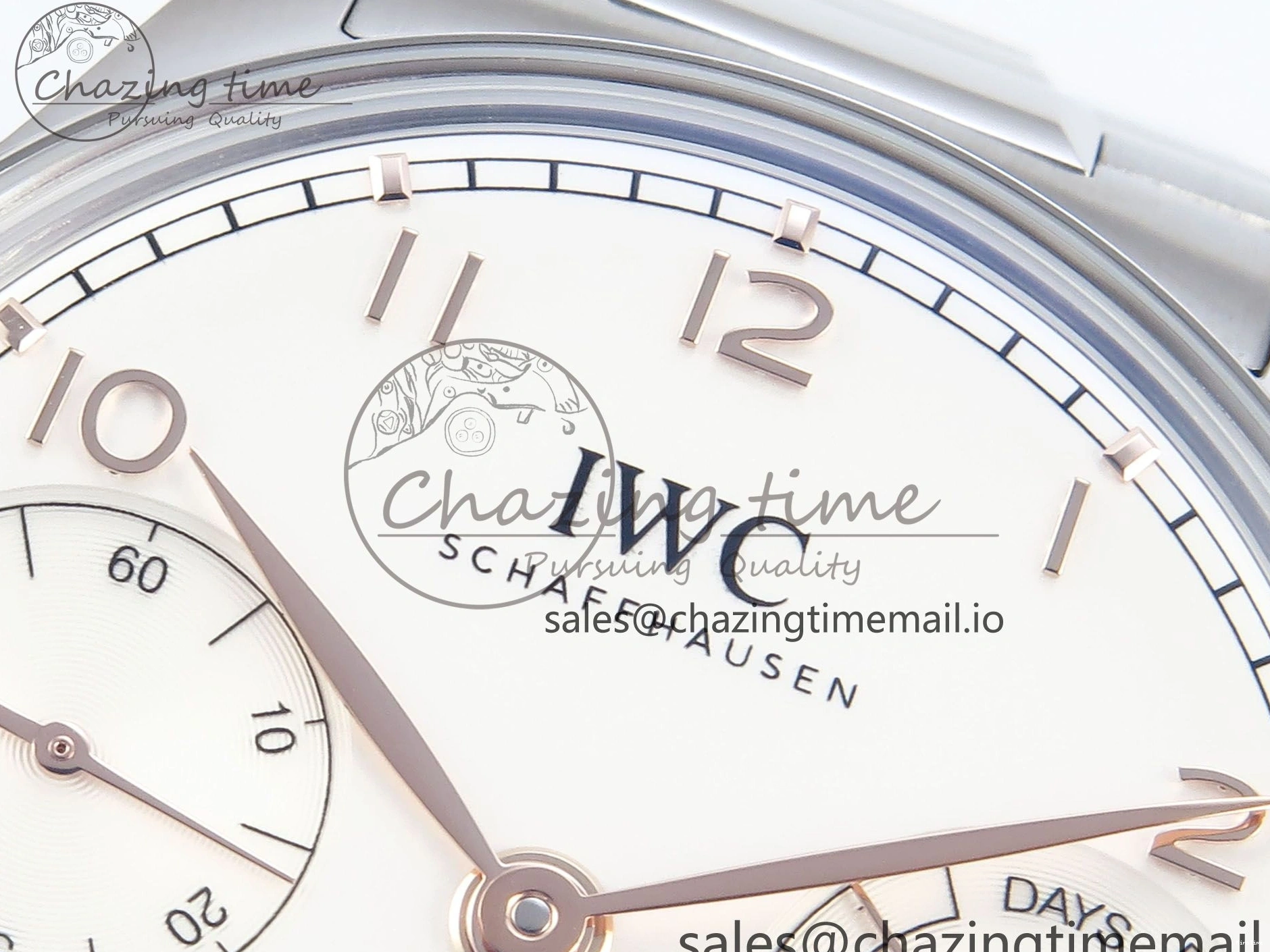 MIROTIME 0324 Portugieser Auto IWC0562A APSF 1:1 Best Edition White RG Dial on SS Bracelet A Unique 6991